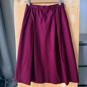 Vintage Pendleton Wool Skirt | Size 6 | Burgundy | Made in USA